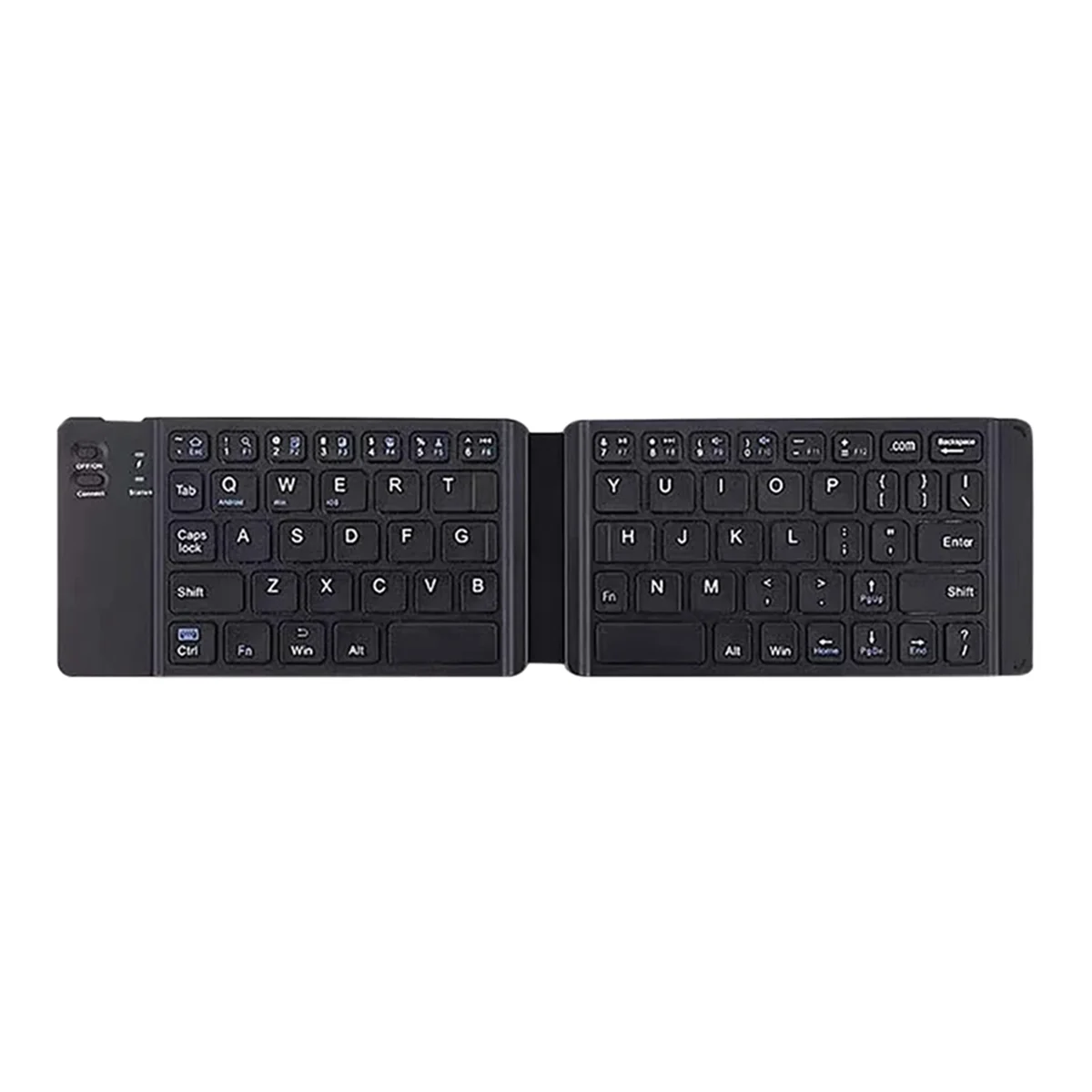 Dual Folding Wireless Bluetooth Keyboard for iPad Cell Phone Tablet Computer Mini Mute Multi-Function Keyboard, B