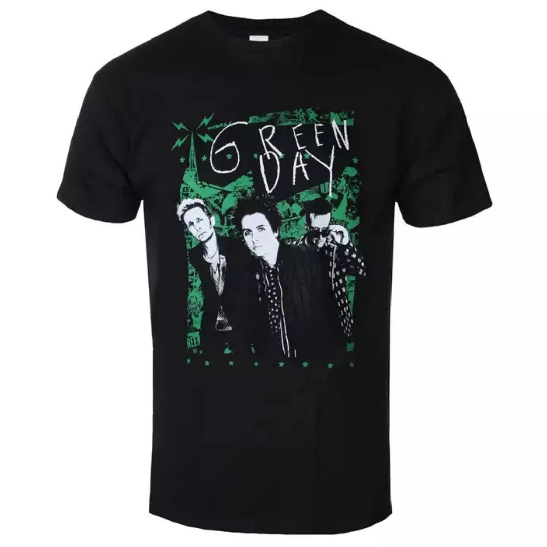 Camiseta de moda de verano con estampado de Green Day - Green Lean, camiseta de algodón para hombre y mujer, camiseta informal clásica de la banda Street