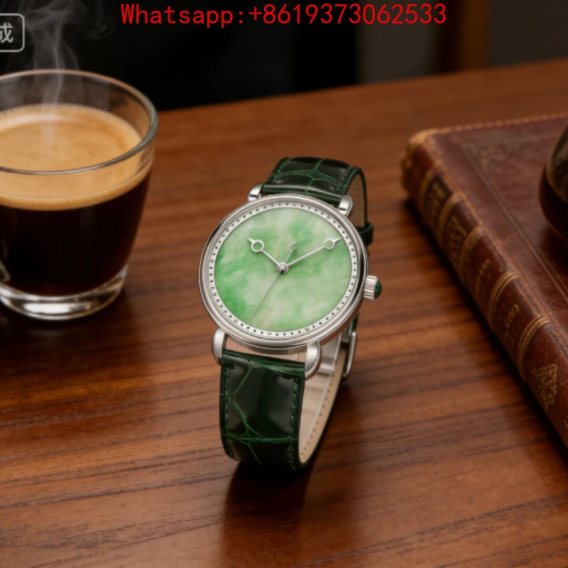 

2026 New Customized Emerald Green Streamer High-end Jade Watch Mechanical Movement Men's Watch