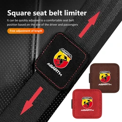 For Abarth Suede Car Seat Safety Belt Clip Limiter Interior Accessories Fiat Grande Punto Abarth Tipo Stilo Ducato Palio 500x