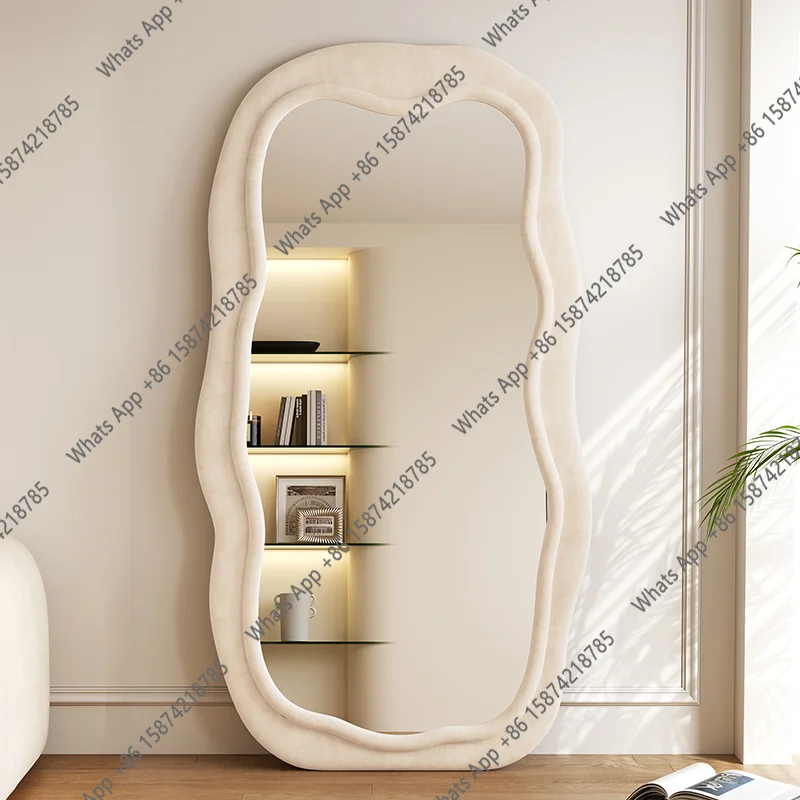 O Modern Floor Mirrors Baby Blue Full Body Mirrors Wall Decorations Home Decor Items Aesthetic Room Decor Living Room Decoration