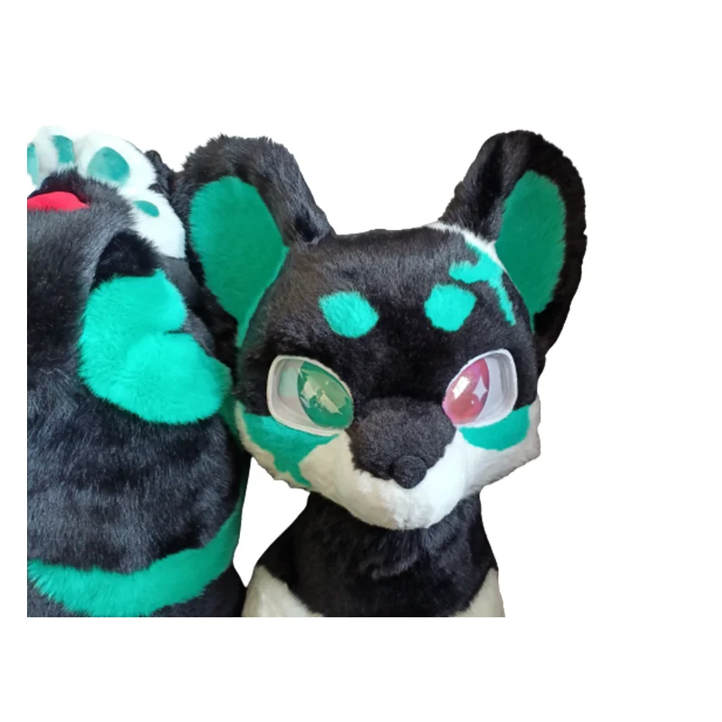 

Green Husky Doll Costume Large-scale Event Performance and Advertising Cosplay Costume (Only Including Head and Paws)