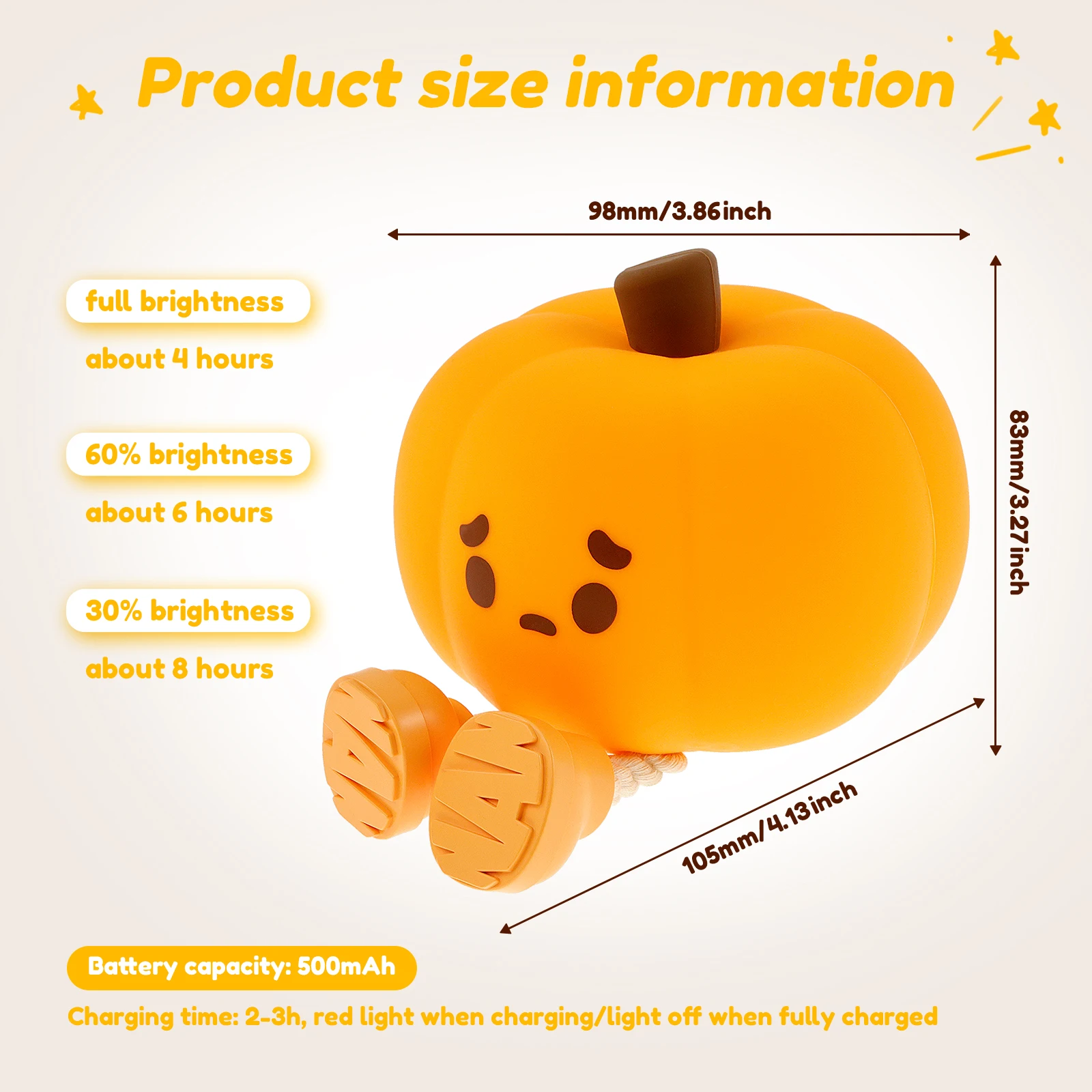 Pumpkin Night Lights Silicone Pumpkin Night Light Non Slip Night Light Multi Functional Night Light Mobile Phone Stand