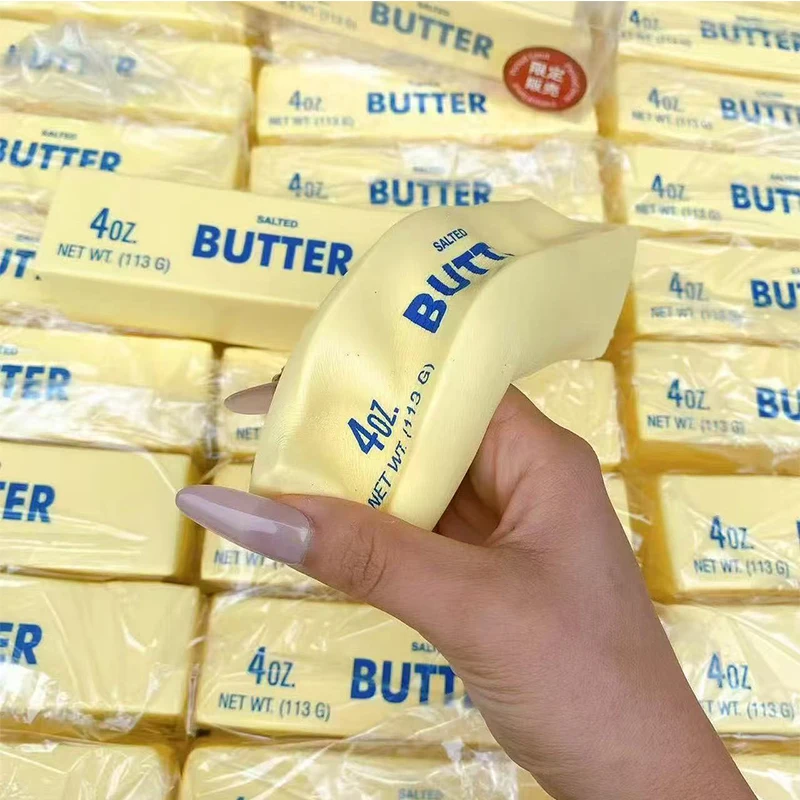 2026 Butter Stick Squishy Fidget Toys Elastic Cheese Stick Funny Squeeze Prank Toy Stress Anxiety Relief Game