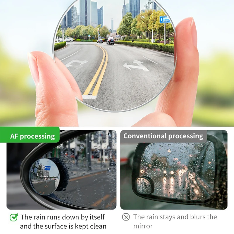 Baseus 2 pièces voiture 360 degrés HD Angle mort miroir convexe Auto rétroviseur grand Angle véhicule Parking sans monture miroirs