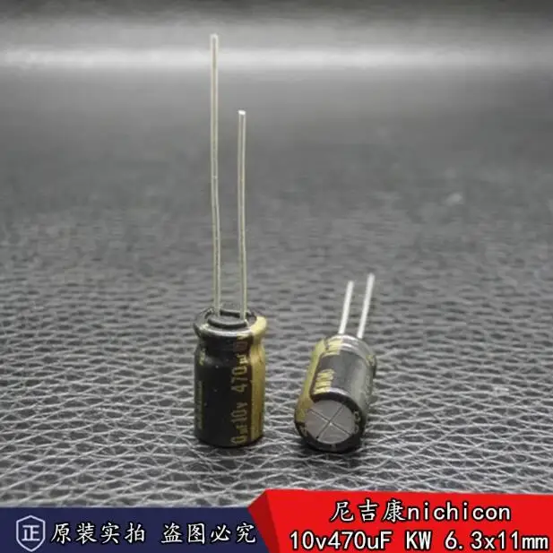 30pcs/lot Japanese original Nichicon KW 10v 470uF fever audio electrolytic capacitor 6.3x11mm free shipping