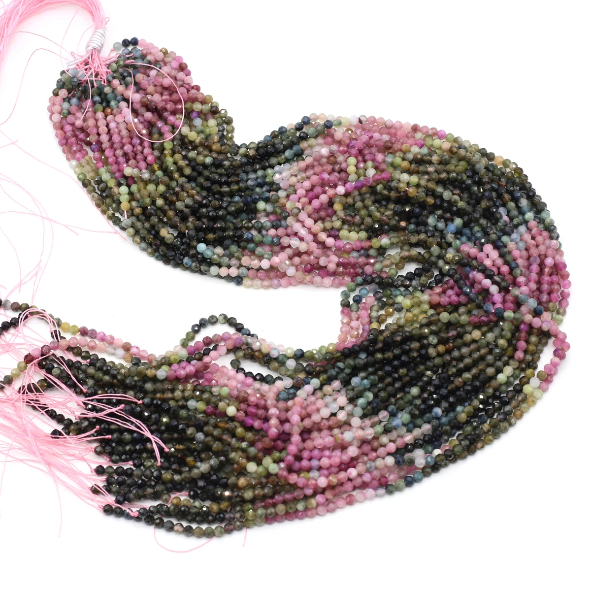 5 Strings Wholesale Natural Stone Tourmaline Round Beads Jewelry Making DIY Necklace Bracelet Earring Accessories Gift