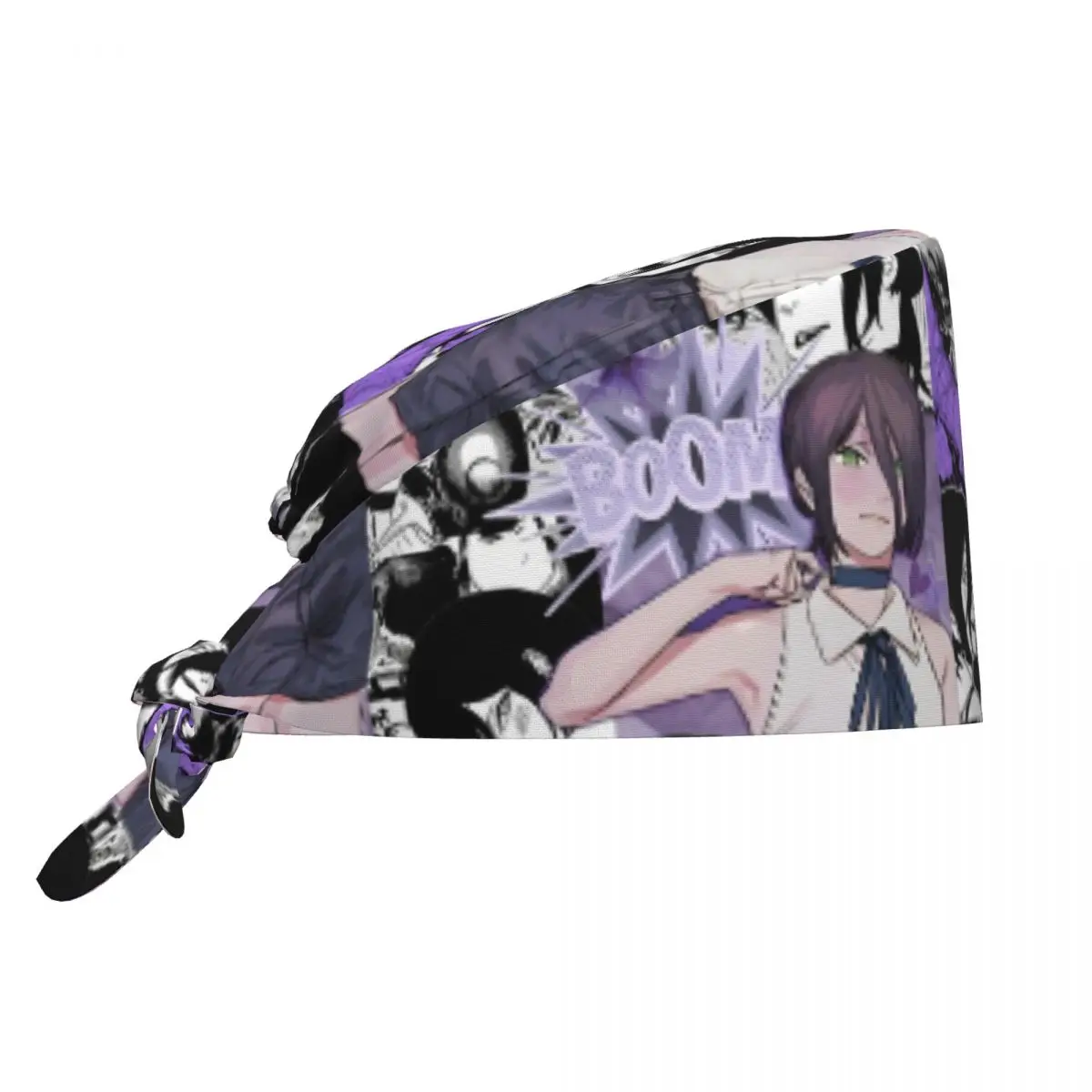 체인소 맨 레제 랩 수술사 수술용 캡 애니메이션 만화 애완동물 미용 간호 작업용 캡 모자 빈티지 유니섹스 스타일 스크럽 캡