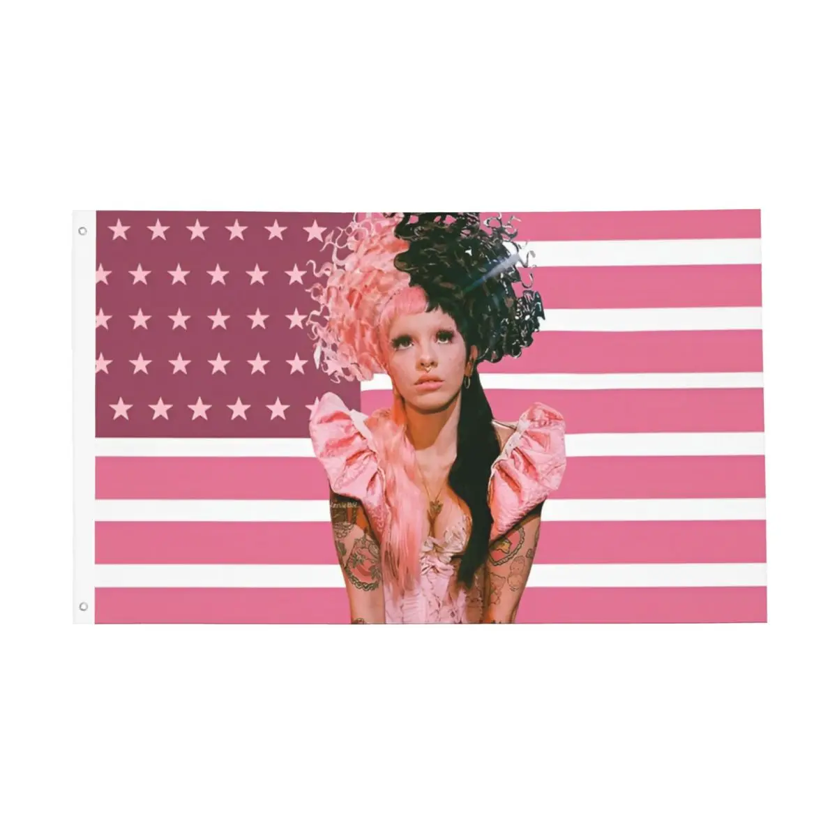 Melanie Martinez Crying Child Flags Double Sided Outdoor Banner Cute Girl 2 Grommets Hanging Decoration 3x5 FT
