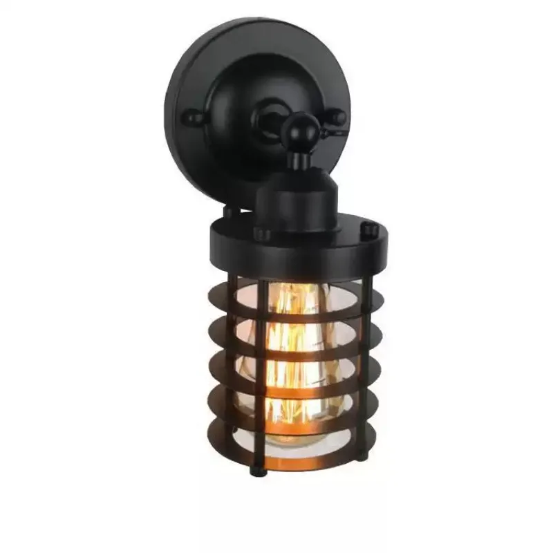 Everbright Store 2026 New Simple American  Retro Indoor Wall Lamp Creative Single Head Wrought Iron Wall Lamp