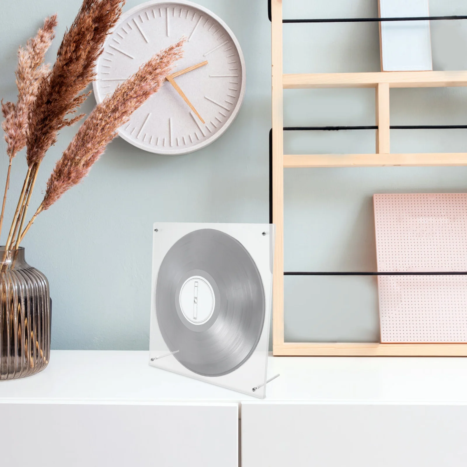 

Acrylic Record Display Stand Clear Vinyl Album Holder For Home Office Music Lovers Storage Shelf Modern Frame Organizer