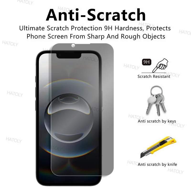 Protector de pantalla de privacidad para iPhone 16e, vidrio antiespía para iPhone 16e 5G, vidrio templado protector de privacidad para iPhone 16e, 2/4 Uds.