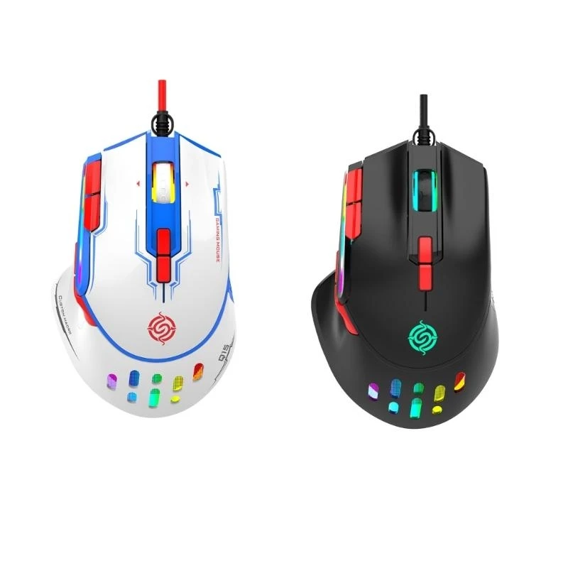 587B 9-Key Ergonomic Mouse USB Programming Computer Gaming Mice RGB Light