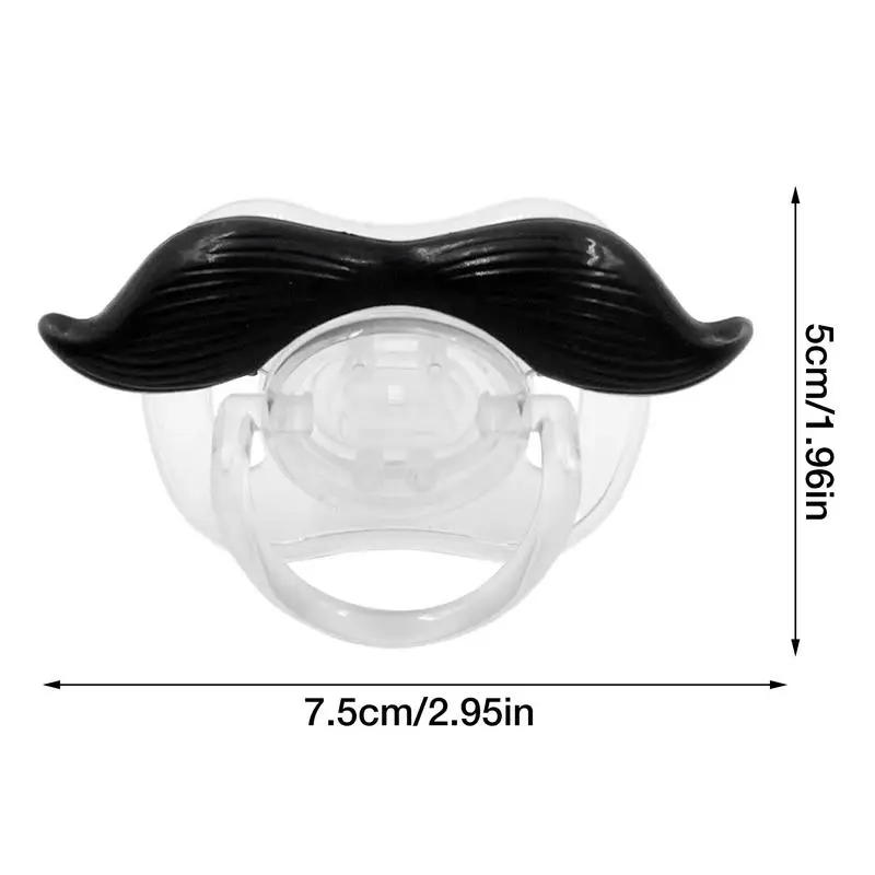 Baby Funny Pacifier Food Grade Cute Pacifiers With Funny Beard Cute Kissable Mustache Pacifier For Babies And Toddlers Accessory