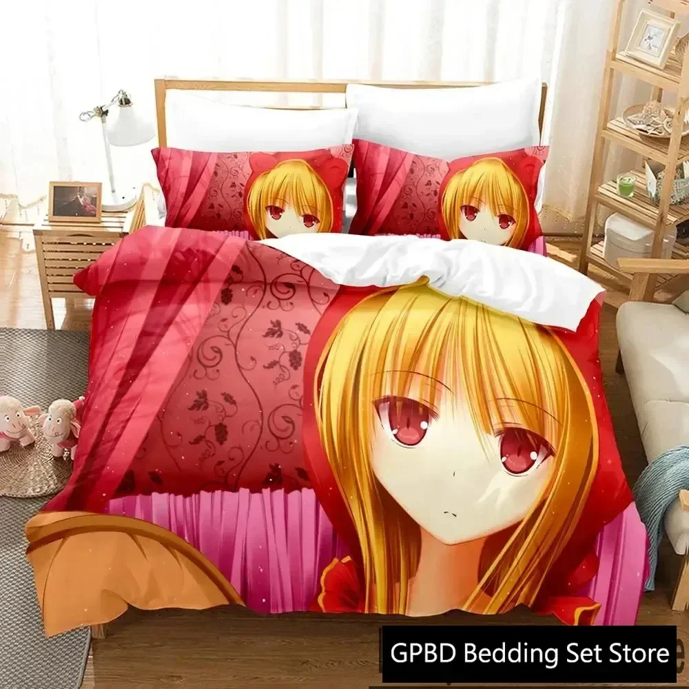 Anime The Pet Girl of Sakurasou Mashiro Shiina 3D Bedding Set Duvet Cover Pillowcases Single Twin Full King Size Home Decor