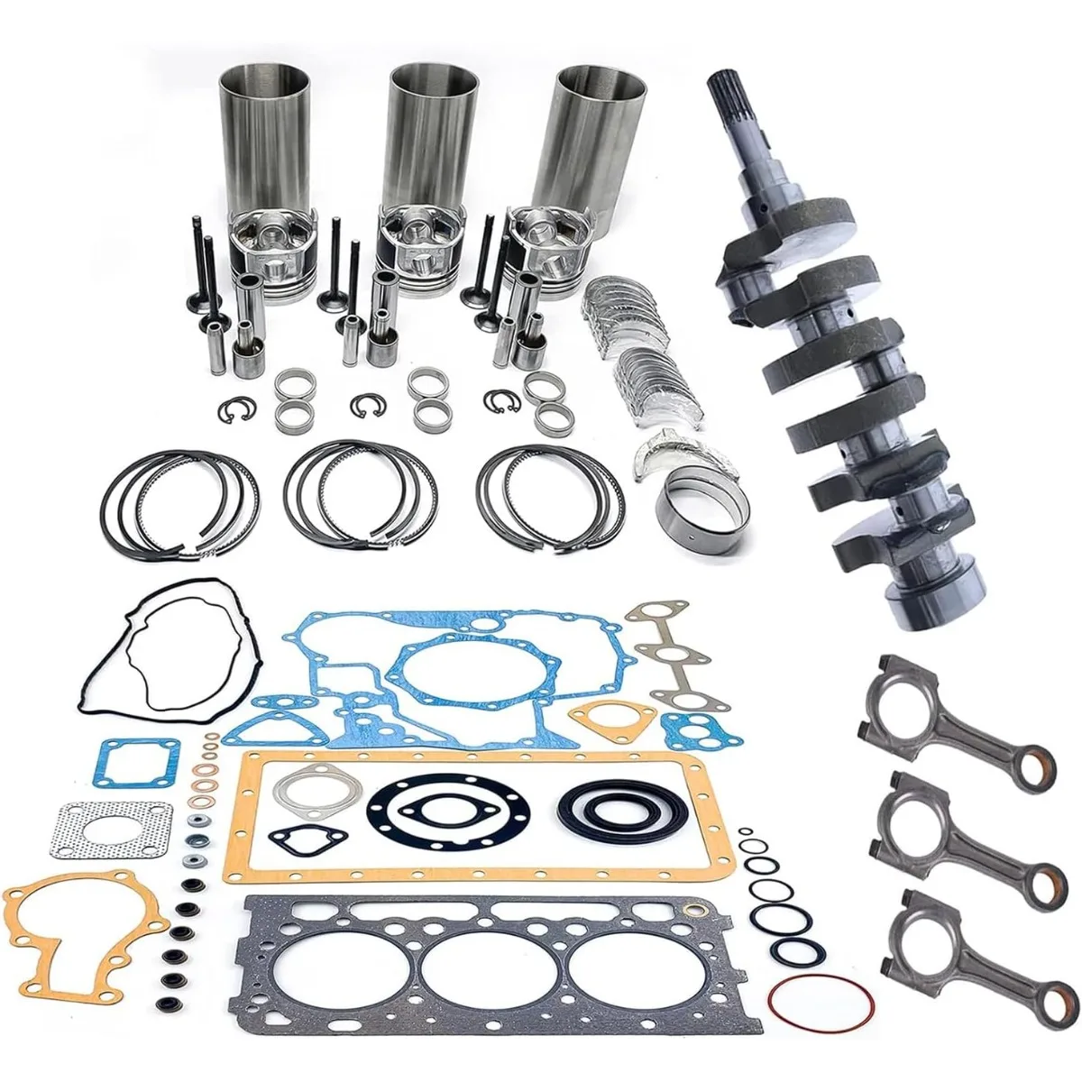 

Overhaul Rebuild Kit + 3PCS Connecting Rod + Crankshaft For Kubota D902 Engine