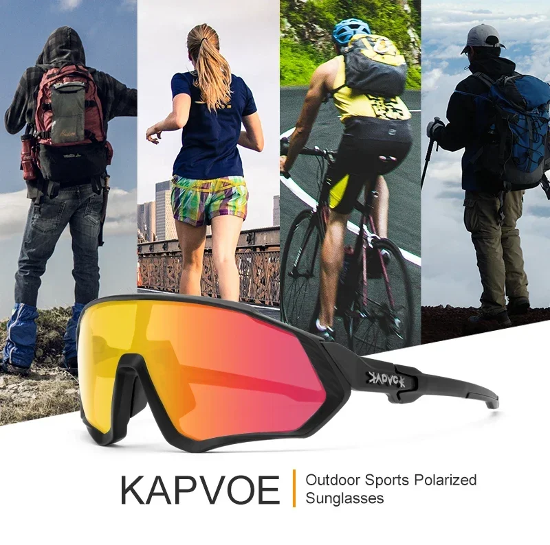 Kapvoe Photochrome Fahrradbrille für Herren, Fahrrad-Sonnenbrille, Sportbrille, UV400, MTB, Fahrradbrille, Reitschutz, UV400 – Detail 16