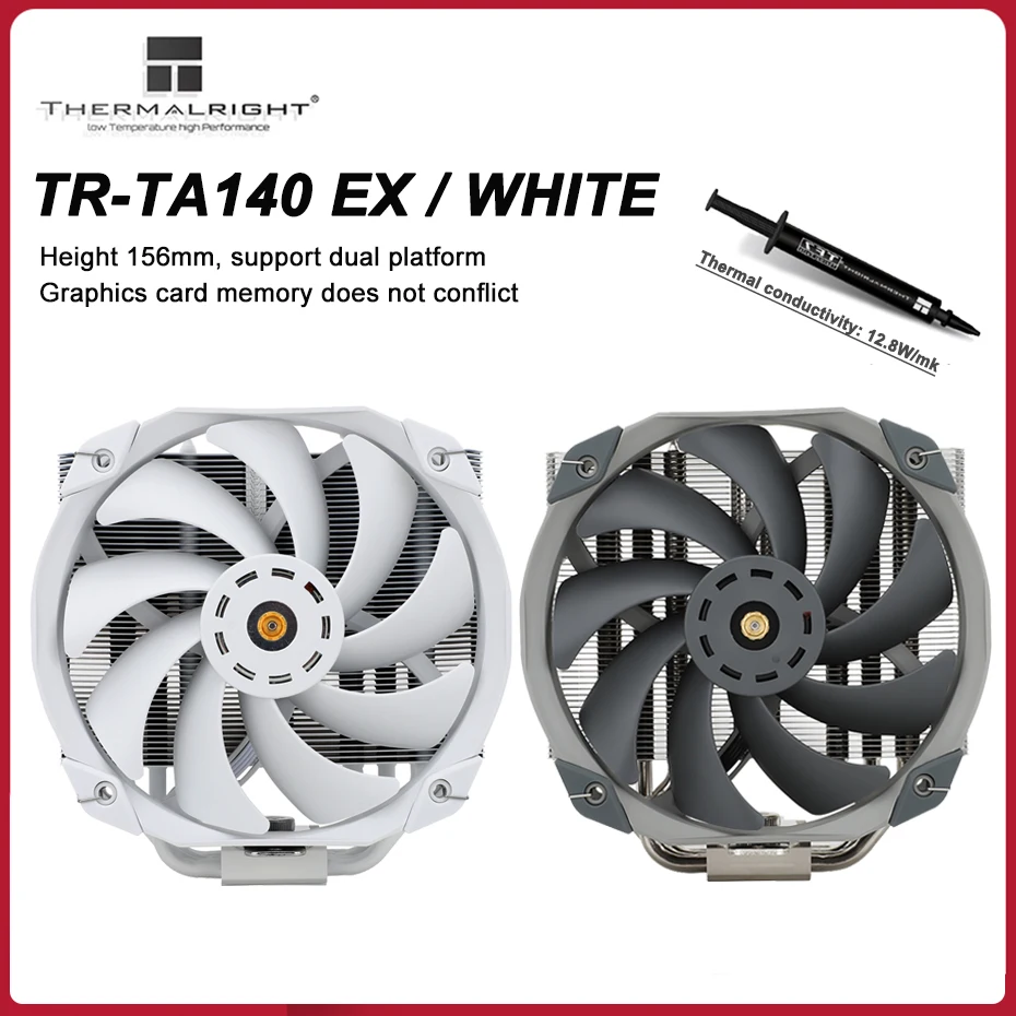 

Thermalright TR-TA140 EX WHITE CPU Cooler single tower AGHP Against Gravity 5 heat pipe Case radiator 140mm Performance Fan