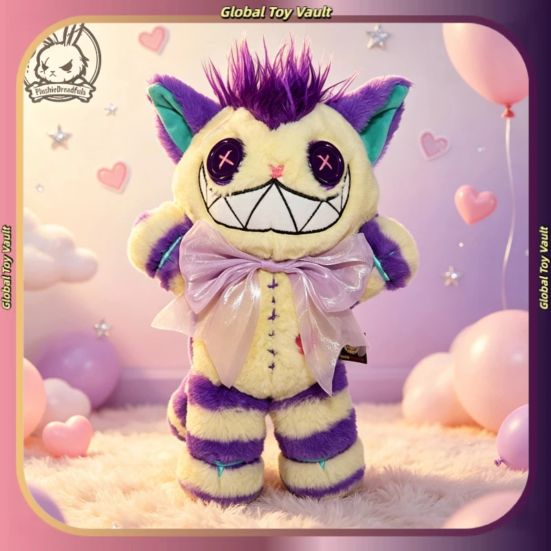 Plushie Dreadfuls Cheshire Cat Plushie Purple Striped Stuffed Doll Collectible Soft Toy Cute Doll Popular Girl Toys Holiday Gift
