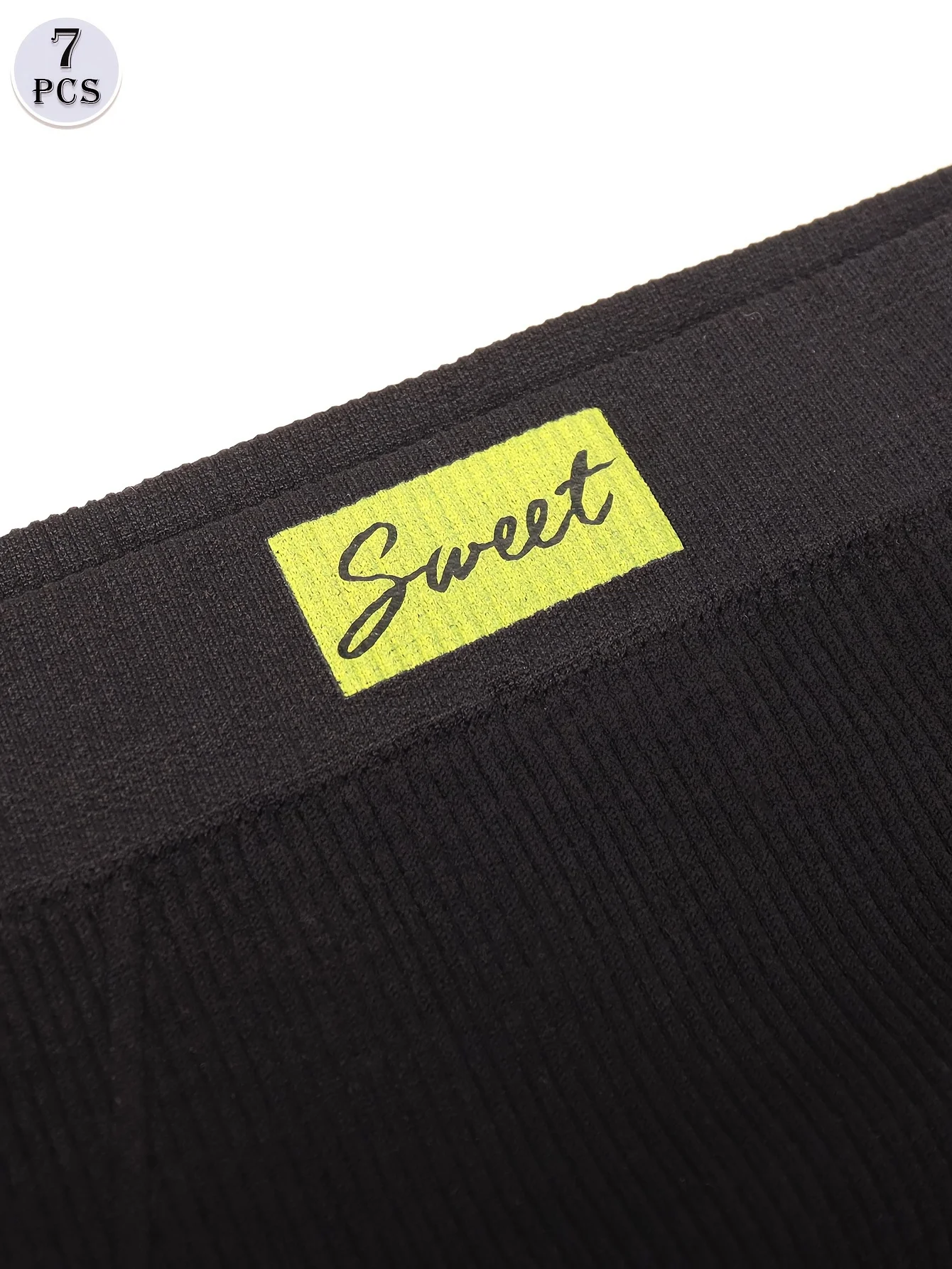 7pcs Seamless Women\'s Panties Seamless Panties Fashion Clash of Colors Comfortable Shape Black Versatile