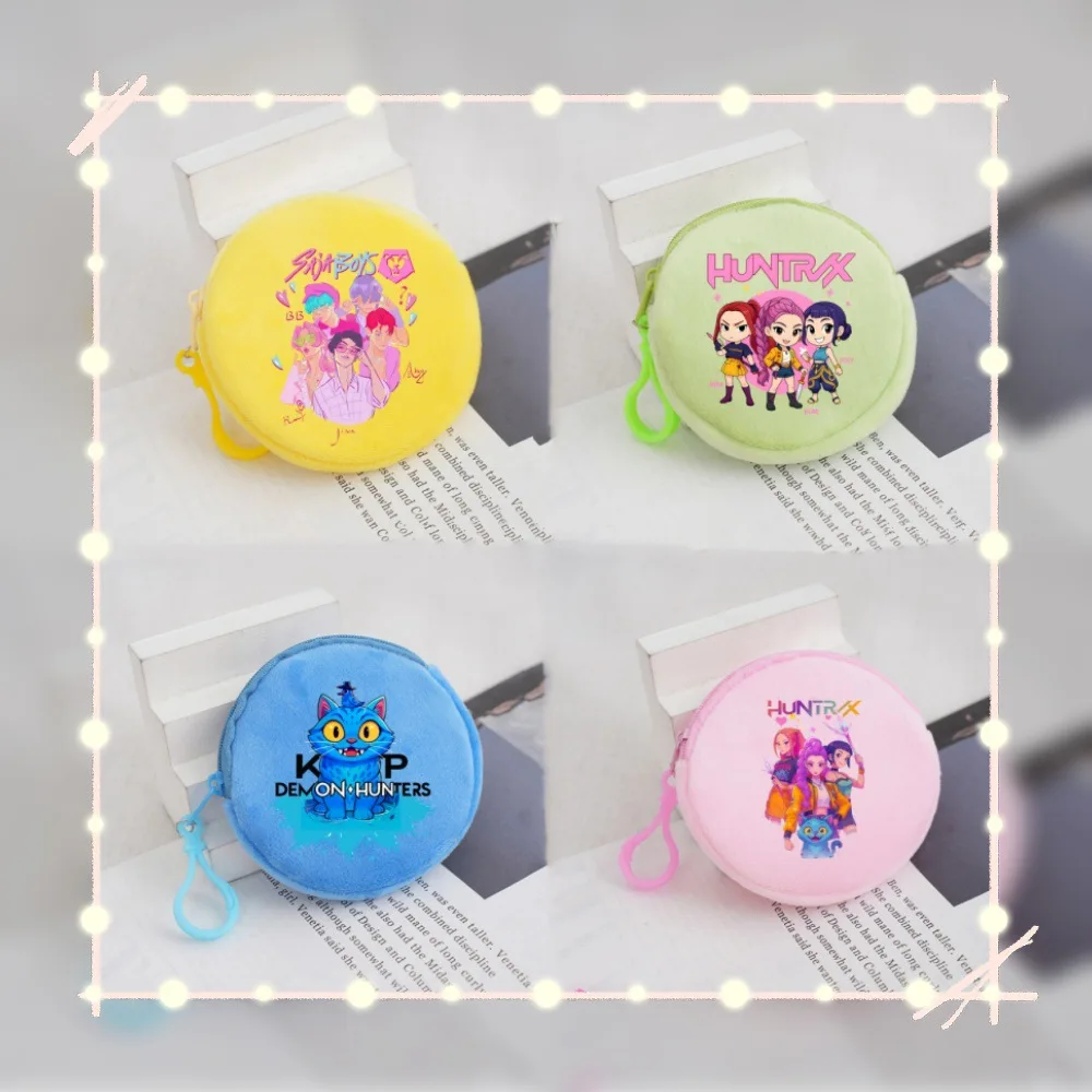 K-pop شيطان الصيادين محفظة نسائية للعملات المعدنية الأطفال أنيمي الكرتون لطيف أكياس المال بنين بنات مفتاح بطاقة تخزين كيس صغير مخلب حقيبة محمولة