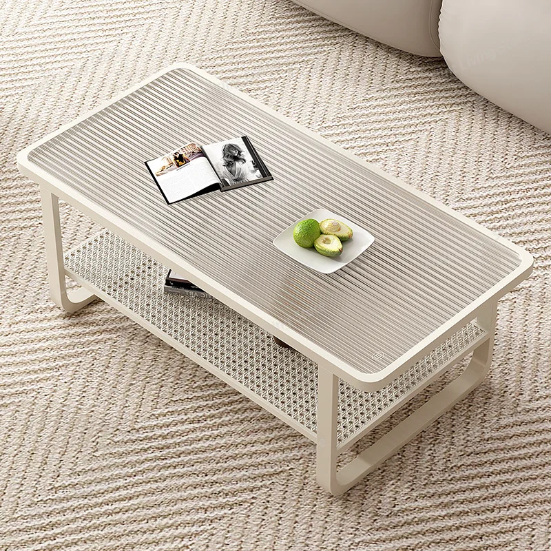 

Nordic Cream Style Cafe Tables Tempered Glass Design Living Room Coffee Tables Minimalism Cafe Furniture glass coffee table