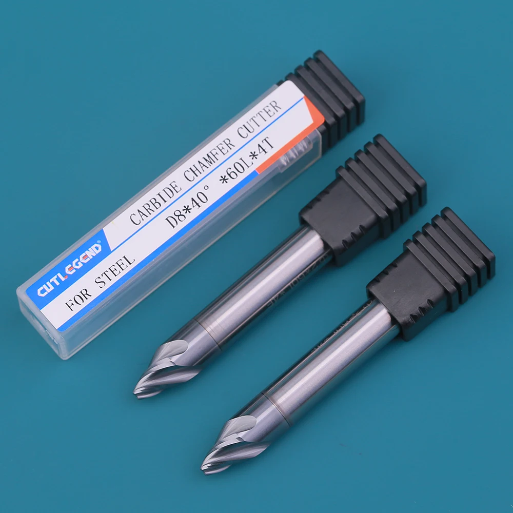

40 Degree 4 Flutes Chamfer Milling Cutter Spiral Groove Carbide Corner Countersink Chamfering Mill Deburring Edges For Steel
