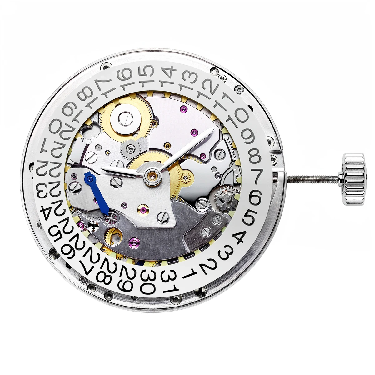 Movimiento de micro rotor 5015A, movimiento automático, función de calendario, ultrafino, 38 joyas, 3 agujas, 3H, piezas de repuesto para reloj