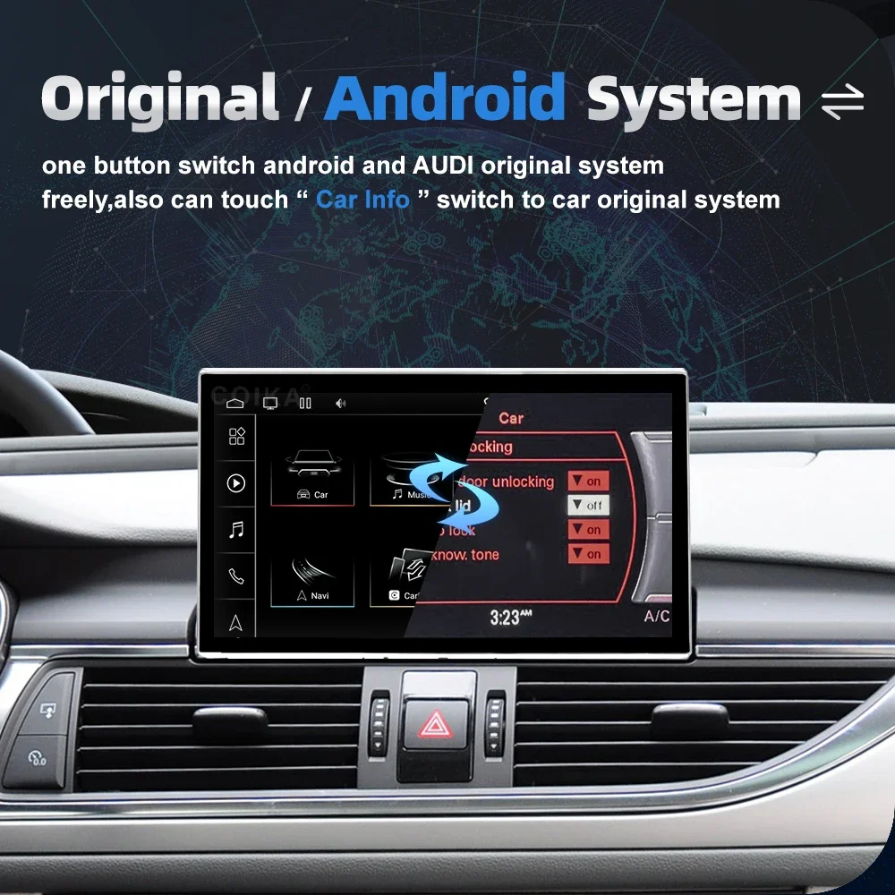 N 9” Android 14 Car Radio For Audi A6 C7 A7 2012 2013-2018 Accessories Carplay Monitor Speacker Video Multimedia Stereo Player
