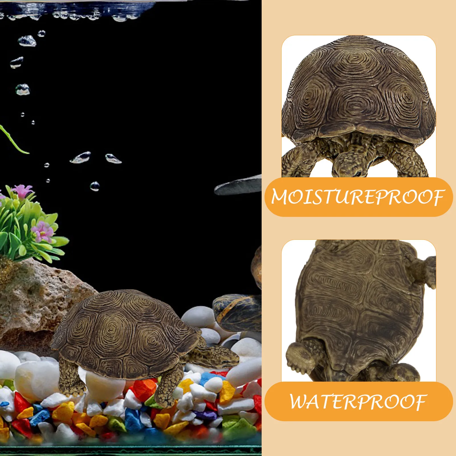 2Pcs Simulation Tortoise Plast - Marine Life Aquariums ulasan dan harga