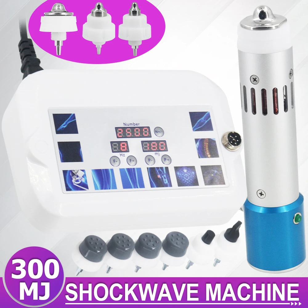 

300MJ Shockwave Therapy Machine For Effective ED Treatment And Body Pain Relief Massage High-Tech Handle Shock Wave Massager