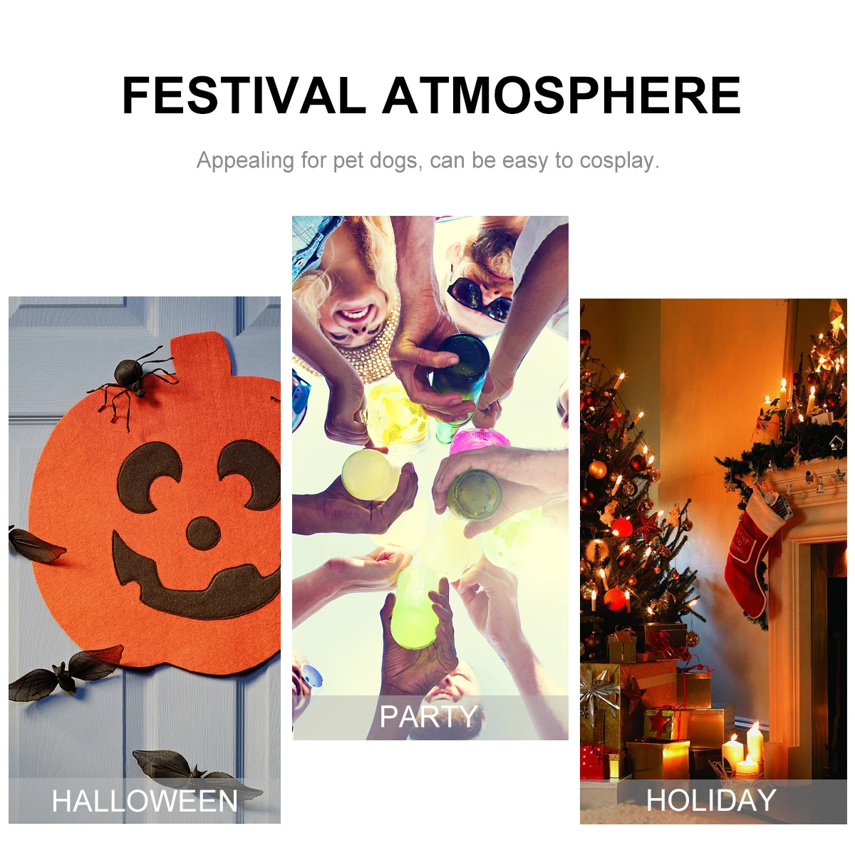 

Pet Costume Hat Cloak Set Easy Wear Breathable Dog Cat Cosplay Costume for Halloween Festival Party Celebration