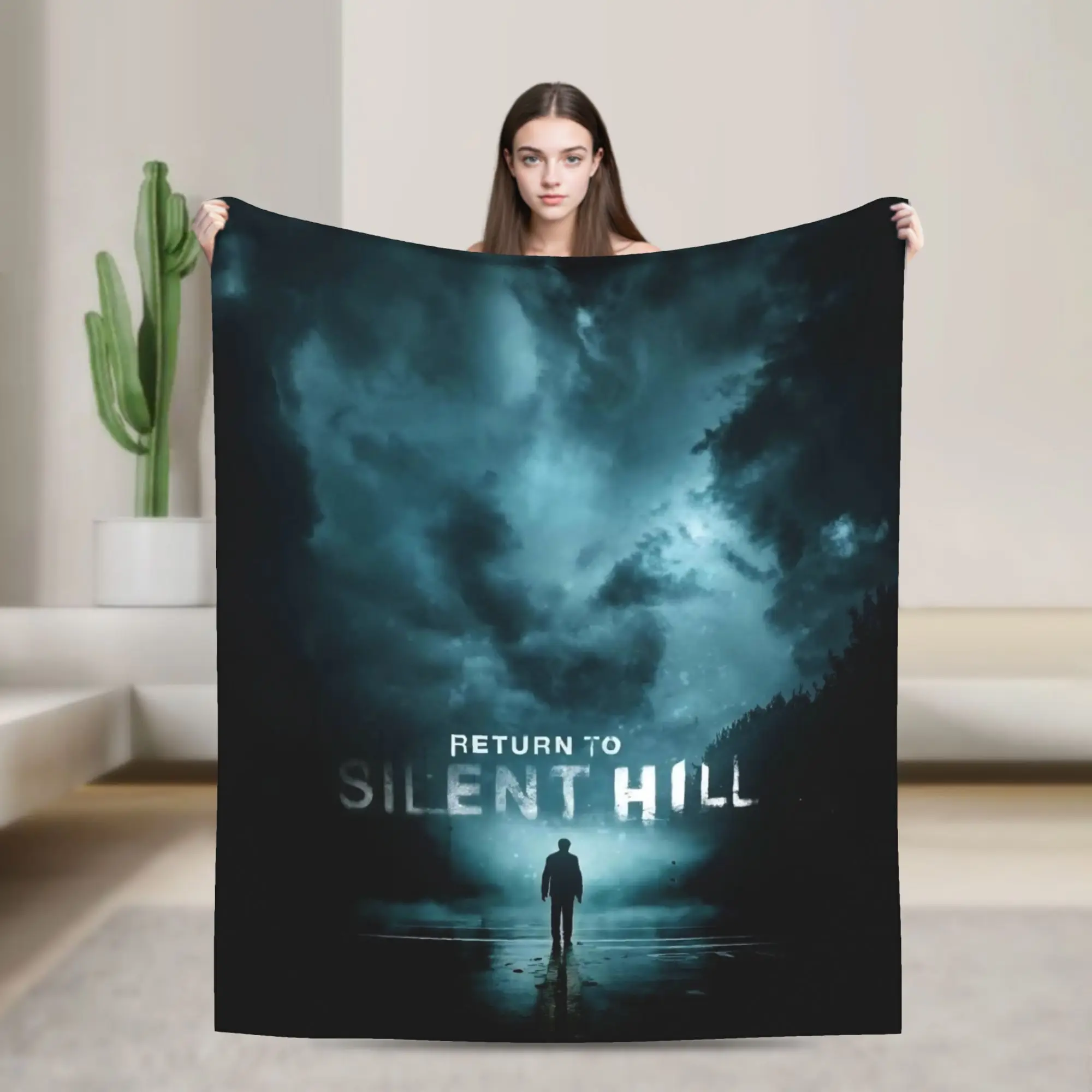 

Funny Return to Silent Hill Movie 2026 Blankets Ultra-Soft Coral Fleece Plush Comfortable Throw Blankets Machine Washable