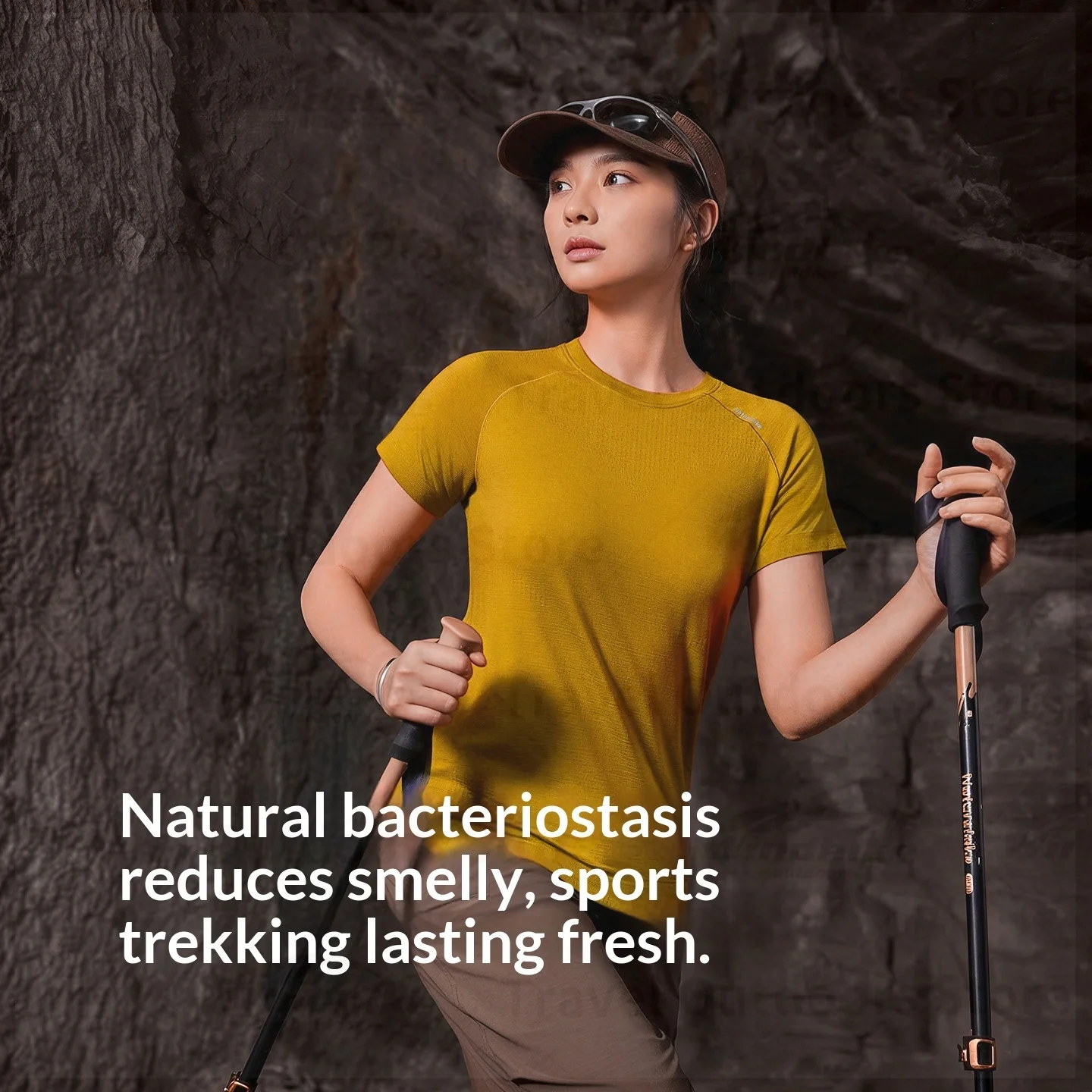 Naturehike Women's Merino Wool Integrated-knit Crew Neck Short-sleeved Antibacterial T-shirt Hiking Running for Spring Summer