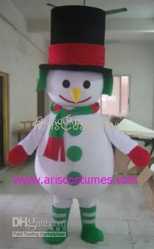 Fantasia Cartoon Mascot Plush Costume para adultos, boneco de neve, Halloween, Natal, novo