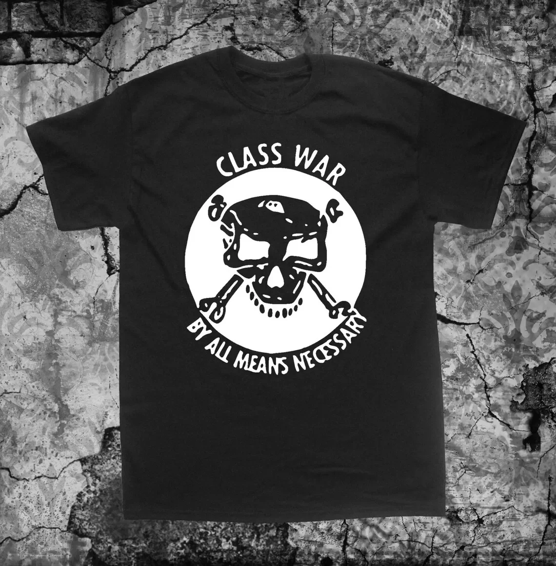 Class War T-Shirt Crust Anarcho Punk Political Human Rights Anarchy Crass Filth Leftover Crack  Plus Size Tops