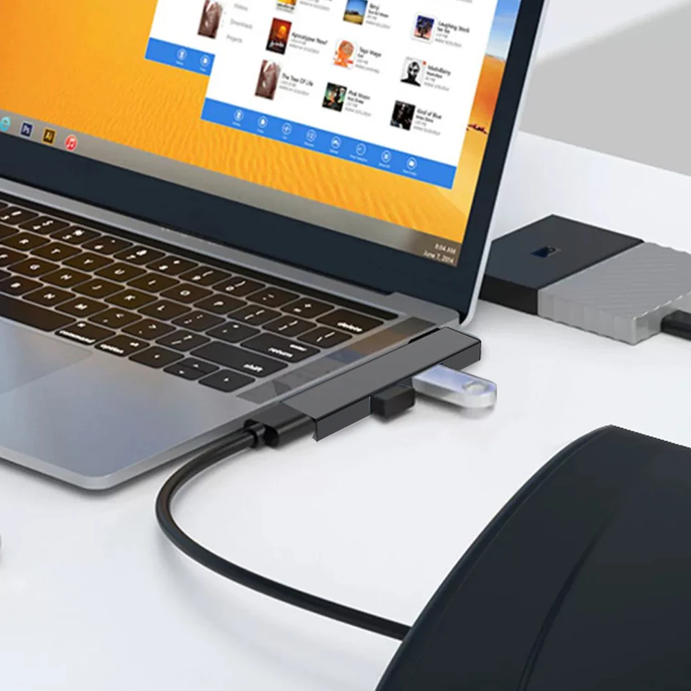 3 in 1 USB Docking Station OTG USB 3.0/Type-C 3.0 To 3 USB Multi Port HUB Speed 5.0Gbps 3 Port for PC Computer Laptop