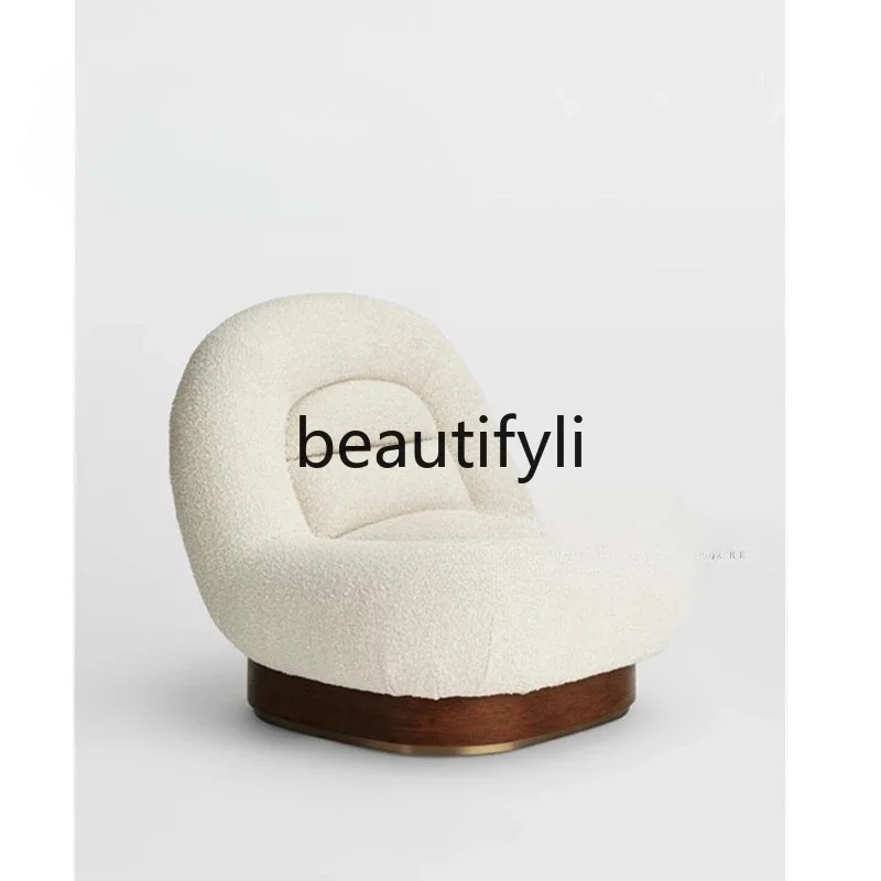 

Simple modern Nordic art living room leisure single hotel fabric sofa chair