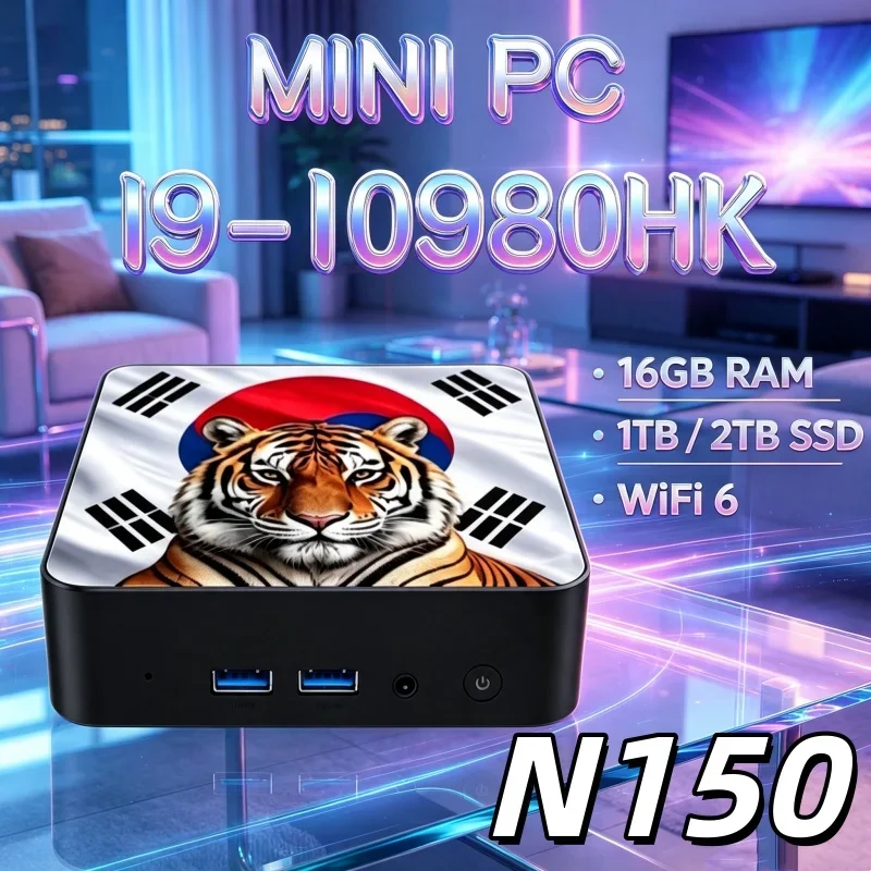 インテル-i9-10980hk-n150-windows-11-krパターン-ミニpc-16gb-ram-1tb-2tb-ssd-wifi6-bt52-4k-hd-スタイリッシュなゲーミング・オフィス・学習用