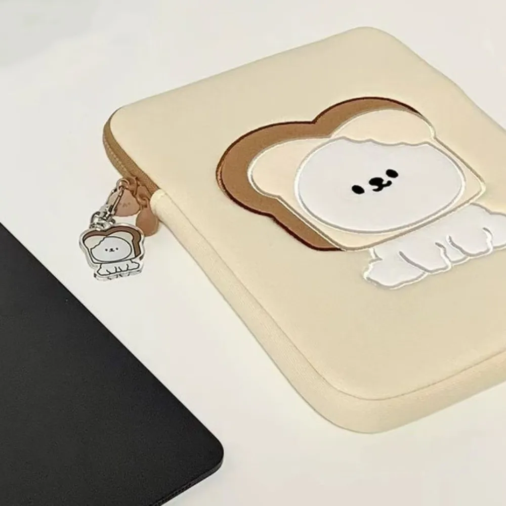 ارتداء مقاومة الخبز الكلب الكرتون حقيبة كمبيوتر محمول الحلو للصدمات اللوحي كم حقيبة رقيقة Kawaii فتاة حقيبة كمبيوتر حقيبة كمبيوتر محمول #5