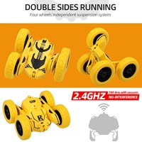 RC Car Remote Control Stunt Car 4WD Remote Control Car Double Sided Rotating Vehicles 360° Flips for Boys & Girls