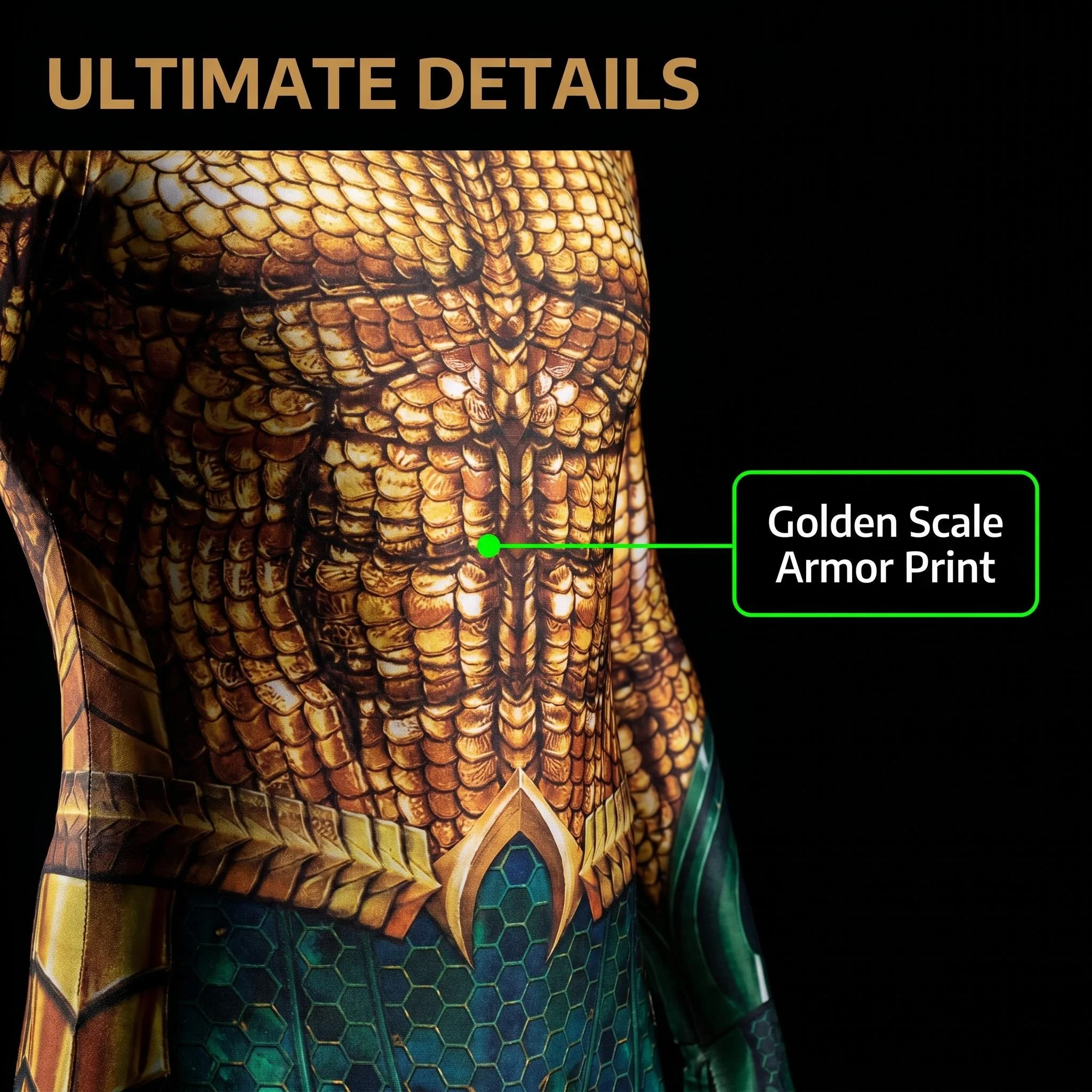 Halloween Aquaman Cosplay Costume Superhero Arthur Curry Orin Zentai Man Bodysuit Suit Jumpsuits Adult - view 5