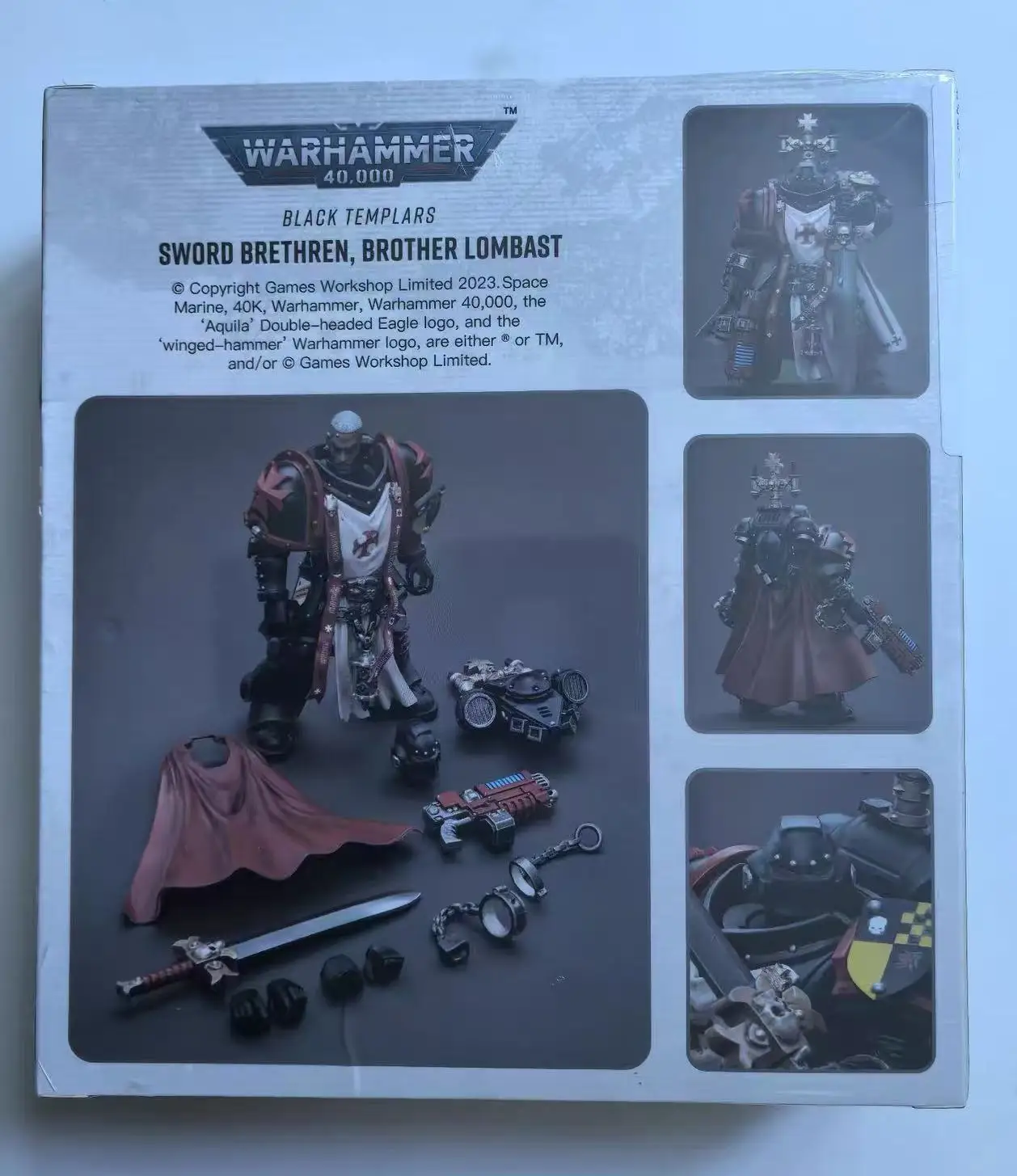 【ZW】JOYTOY Warhammer 40K 1/18 Actionfigur Black Templars Sword Brethren Bruder Lombast