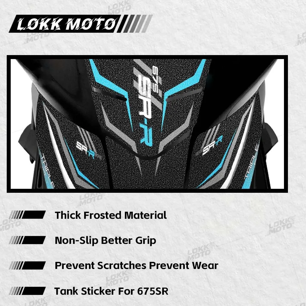 For 675SRR 675 SR-R 675 SR R 2024 2025 2026 Motorcycle Accessories Sticker Frosted Fuel Tank Pad Traction Protection Decal Kit