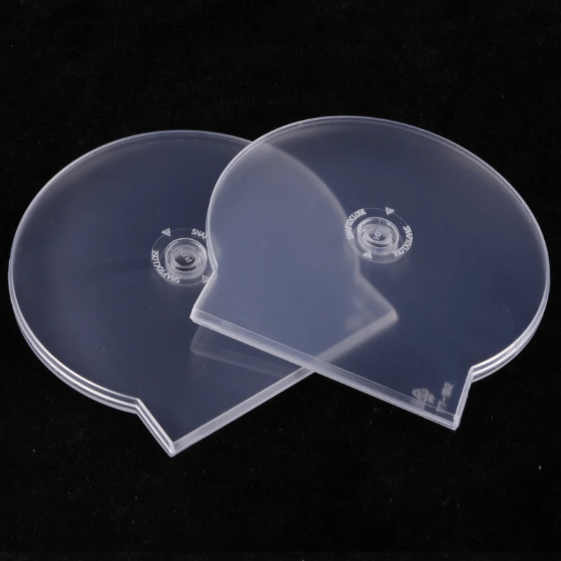 1/3Pcs Transparant Plastic Uit Één Stuk Ronde Schijfbehuizing Cd-Hoes Verdikte Cd Dvd-Schijf Doos Schijfkast Opbergdoos