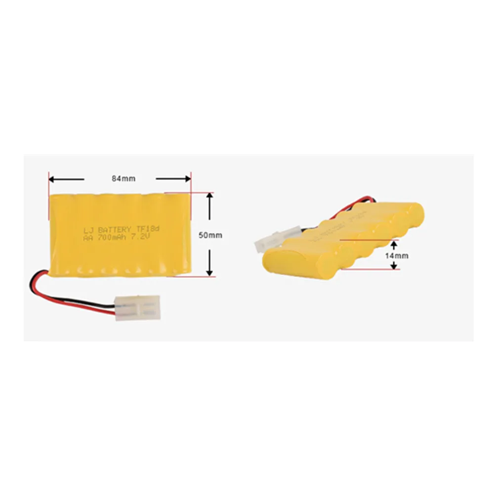 7.2v 700mah AA NI-CD Bateria do zdalnie sterowanego samochodu łódź Czołg zabawki elektryczne Zabawki zdalnie sterowane 7.2v Akumulator SM/Tamiya/JST