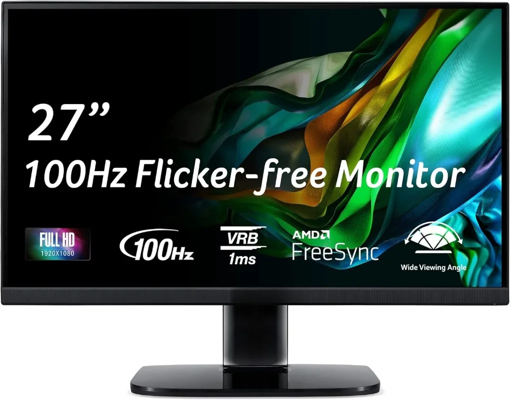شاشة مكتب الألعاب KB272 EBI مقاس 27 بوصة IPS Full HD (1920 × 1080) بدون إطار |   تكنولوجيا FreeSync |   تحديث ما يصل إلى 100 هرتز |