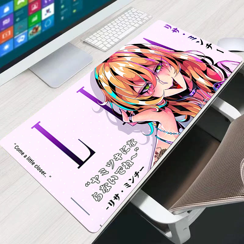 Cute Anime Woman Mouse Pad Professional Gaming Accessories Rubber Computer Desk Mat Large Keyboard Pad Lock Edge Gamer mousepads