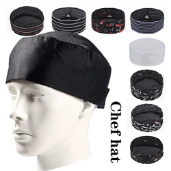 Chef Hat Restaurant Kitchen Baker Catering Cooking Cap Women Men Food Service Working Cap Mesh Top Cap Uniform Cooker Hat