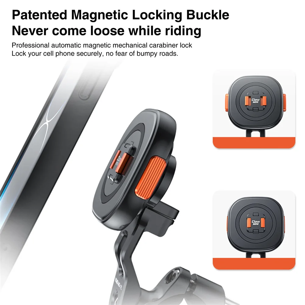 Vrig Magnetic Quick Release Motorcycle Bike Phone Holder for Magsafe Iphone 15 14 13 12 Shockproof Navigation Phone Stand